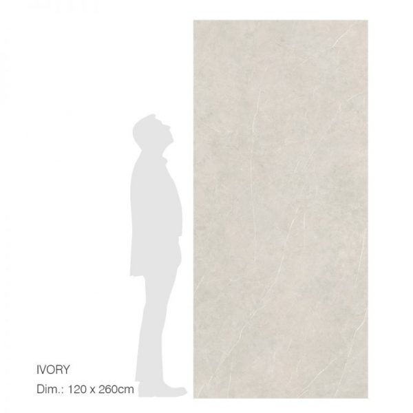 Porcelan Ivory tile sheet – In 120x260cm